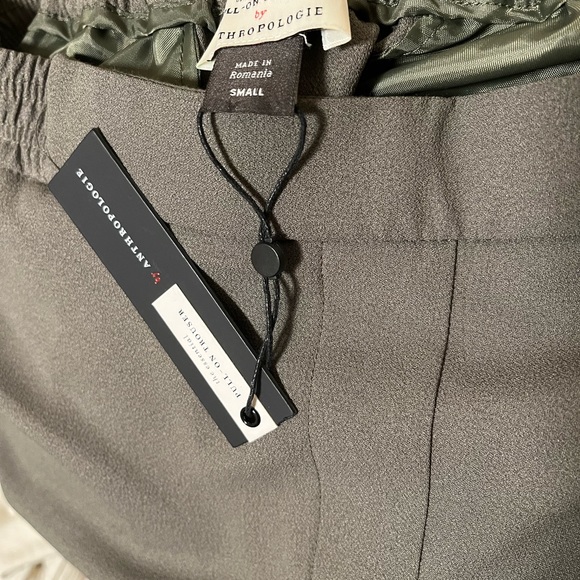 👖Anthropologie pull on trousers in olive - Picture 7 of 8